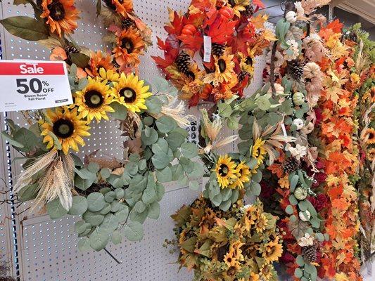 Seasonal wreaths and garlands