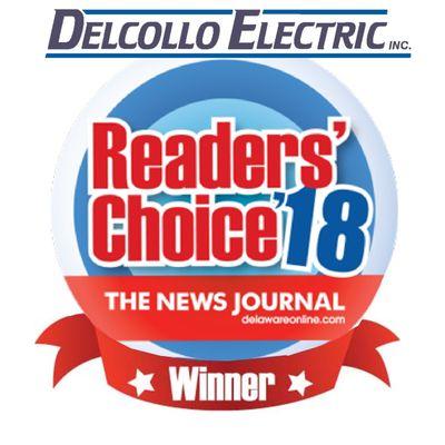 Thank you for voting for us, we have won Best Electrical Contractor via the News Journal's readers choice award. Sincerely Dan Delcollo