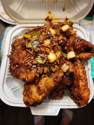 Dry fried wings