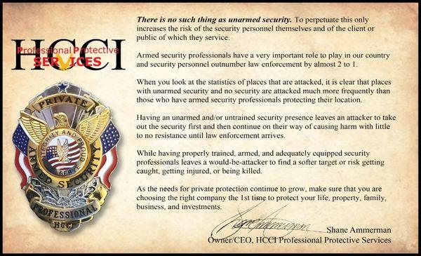 We deliver the best in class physical armed security services!