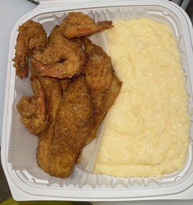 Fried Flounder& Shrimp Platter