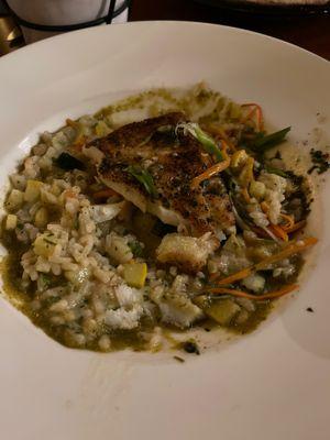 Black Sea Bass with Jasmine Rice