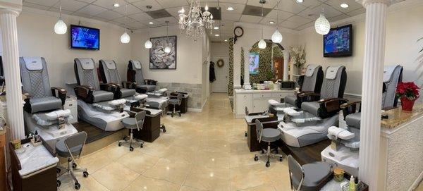 The salon has been updated brand new pedicure spa chair