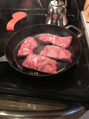 Steak cooking