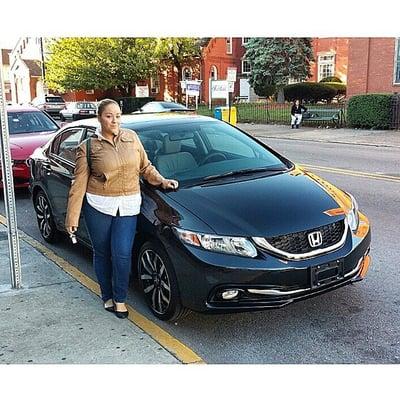 Yasleen with her new 2014 Honda Civic!