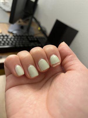 Chipped gel manicure