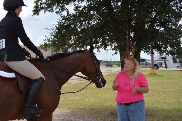 So serious. Marylaura and Caitlin evaluating her course at a summer circuit show