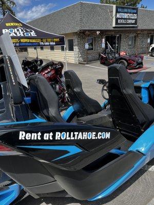 Rent a 4-seat Polaris Slingshot