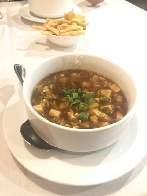 Hot and sour seafood soup