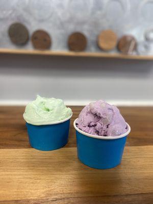 Cotton candy & taro Mochi