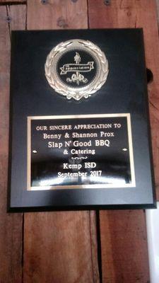 Plaque of appreciation