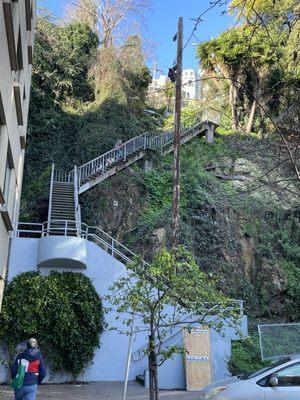 Concrete staircase up from Sansome St.