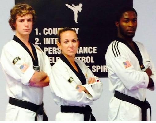 3 of the Instructors and Black Belt World Steele Creek.  Festival on Saturday 10/4/14 12-4pm Demos, intro classes and a raffle