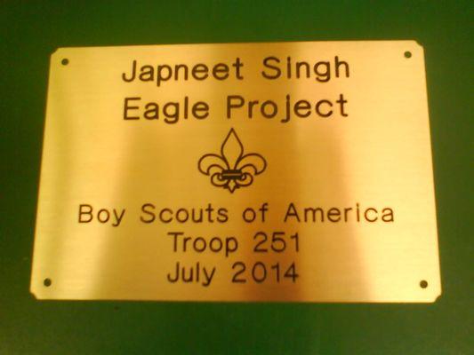 We provide engraving services to many Boy and Girl Scout troops.