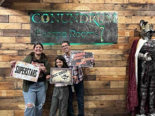 We escaped the Hollywood room in 40 minutes - woohoo!