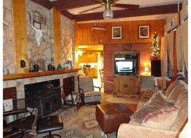 Living room with HDTV DTV tons of channels and we have WIFI, fireplace