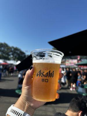 Pro tip: Grab your Asahi draft beer to keep you company while you wait in line for food