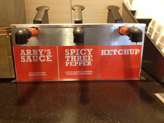 Spicy Three Pepper sauce... The real reason to go inside.  Not available in packets.