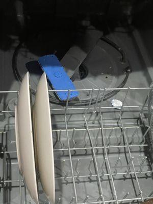 Dishwasher can't even dissolve the cleaner.