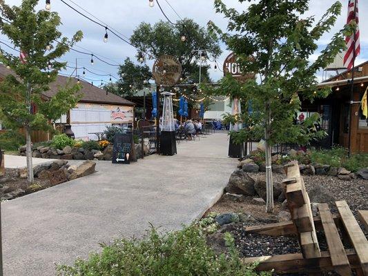 Walkway between Red Barn Creamery and the House restaurant