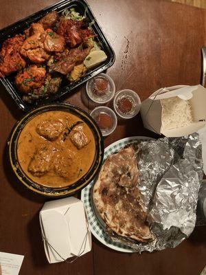 Tandoori Mixed Tandoori Mix Grill Goan Fish Curry Garlic Naan