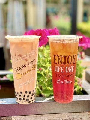 House milk tea & strawberry sangria