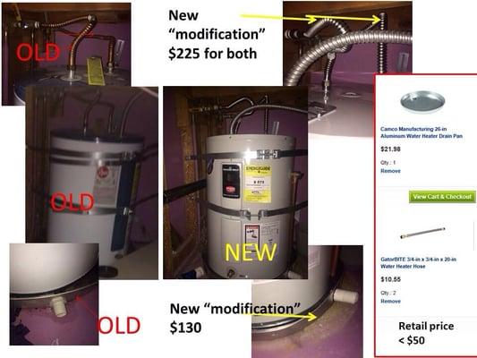 Beware of overcharge of "modifications" aka noncovered charges especially if you are using home warranty like firstam.