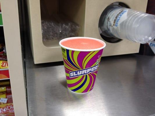 Free Slurpee day today! 7/11/14... Sugar free options available, but I like Wild Cherry.