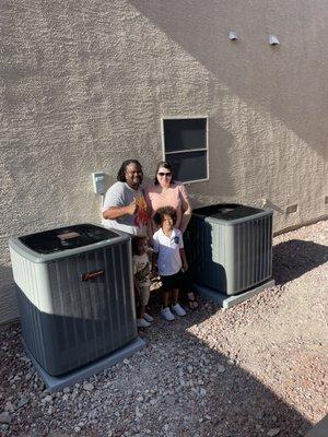 The Cole Family just join OTSA family with two brand new air conditioners units , congratulations!!