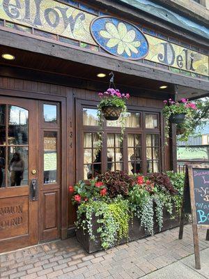 Storefront. Gorgeous flower bed!