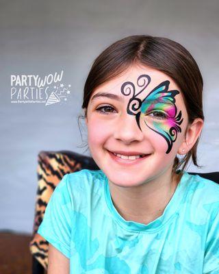 You can never go wrong with a beautiful butterfly face paint!