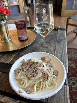 We got the special- which was spaghetti with alfredo and Oregon truffles! So good!