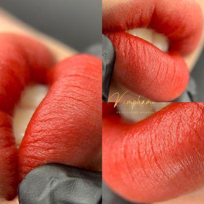 Lip resize and blushing 
Colors: Orange x Red 
Times: 2 Hours 
Technique: 7 Magnum