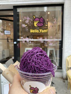 Purple yam parfait!! The yam wasn't too filling either!!