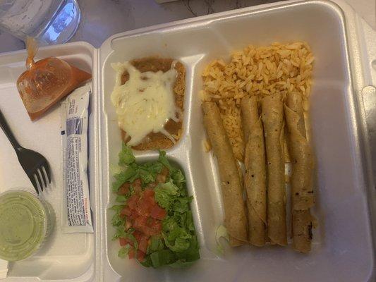 Flautas plate