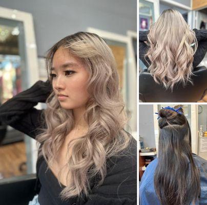 beige silver hair