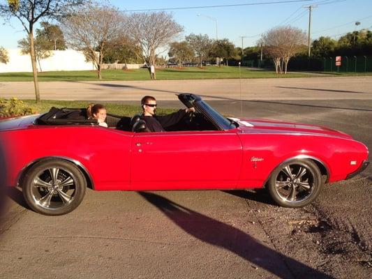 Helping to keep my GM Oldsmobile Cutlass on the road! Happy motoring indeed. (my nephew at the wheel..!) Bravo!!!