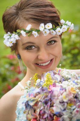 Smoky Mountain bride close up