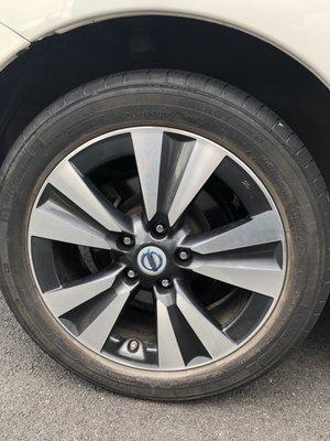 Tires are filthy after a $26 wash and "Tire Shine"