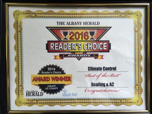 Readers Choice Award Albany Herald