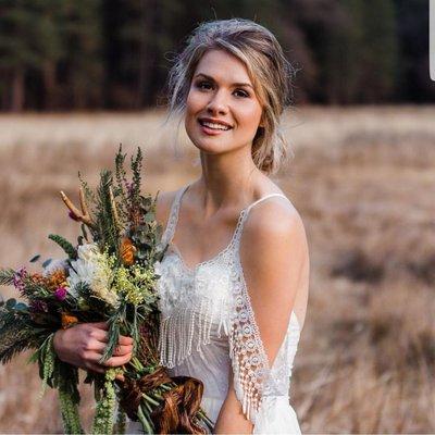 Bridal hair and makeup by Melanie. Photo by Anna Beth Photography