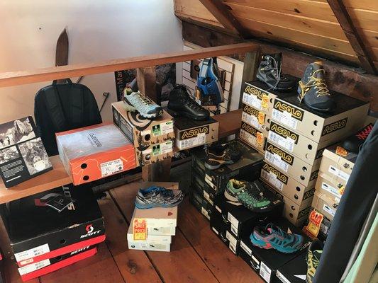 A sneak peak of all of the climbing shoes we have to offer!