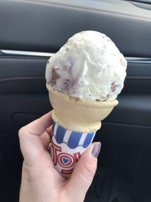 Blueberry waffle cone