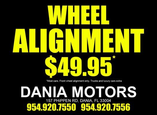 Lowest price on wheel alignment ANYWHERE