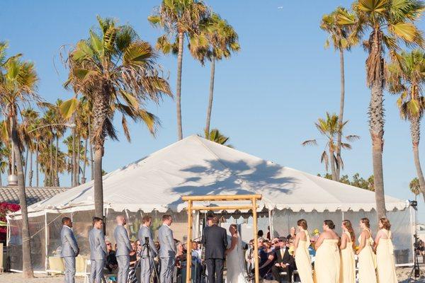 Shot of the ceremony, held in front of the reception area.