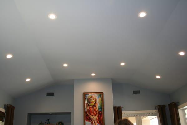 Look how well lit that painting is. And yes we installed a dimmer, wouldn't want to fade that masterpiece.