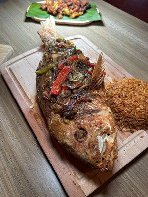 Whole red snapper