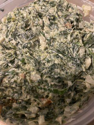 Spinach dip minus the sour cream ? It was definitely not made right. Usually I get it at the one off Woodside and it's Delicious