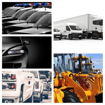 Police Cars, Luxury and Exotic Cars, Work Fleets, and Heavy Equipment