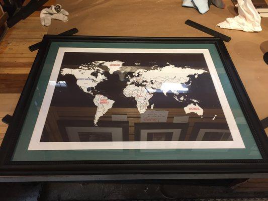 Map print I purchased off etsy